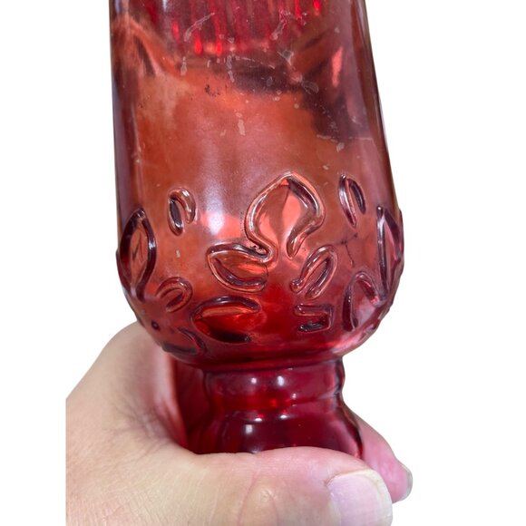 Vintage Woodstream Corp Floral Glass & Copper Hummingbird Feeder Red SKU 9317 - Picture 11 of 12